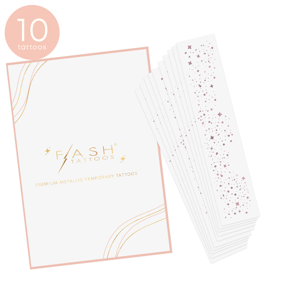 Flash Tattoos - GALACTIC PINK FACE FRECKLES metallic temporary tattoos