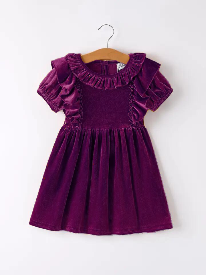 Rylee Faith Designs - Autumn Velvet Girls Dress