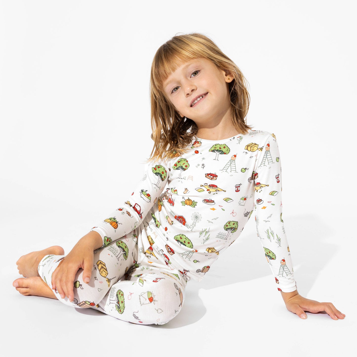 Bellabu Bear - Fall Vibes Bamboo Kids Pajamas
