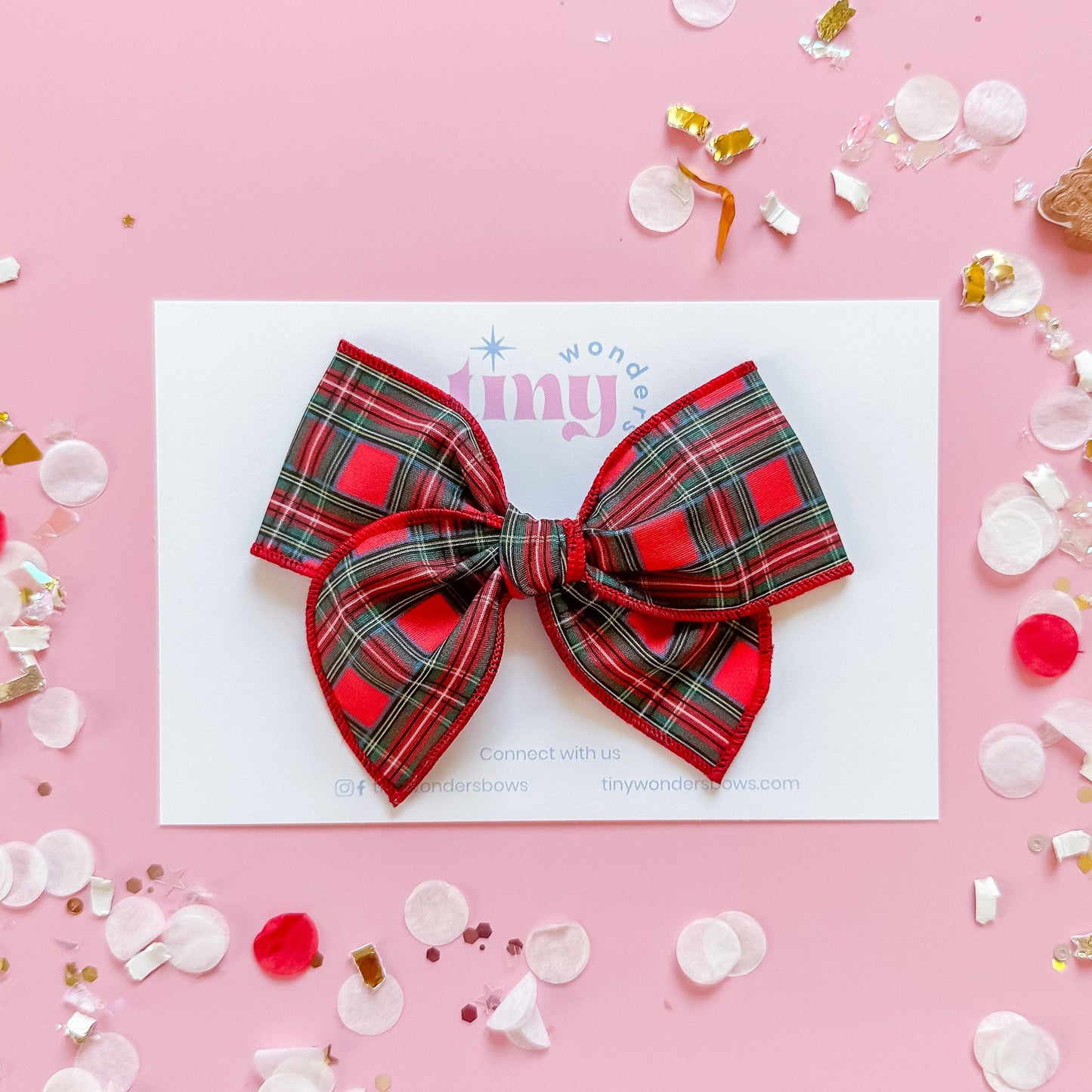 Tiny Wonders Bows - Christmas Plaid