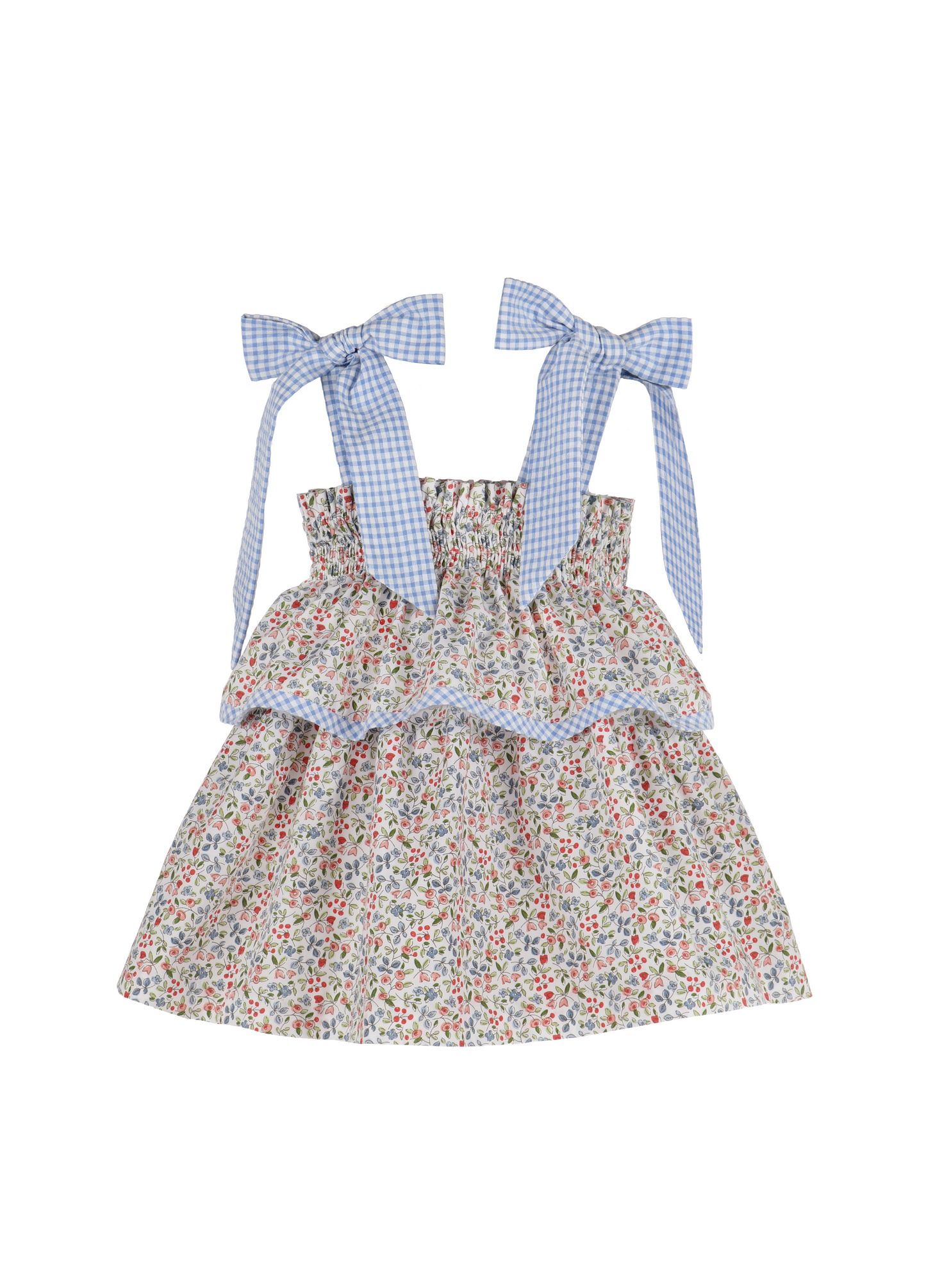 Sophie & Lucas Girl - Americana Bow Dress Blue Floral