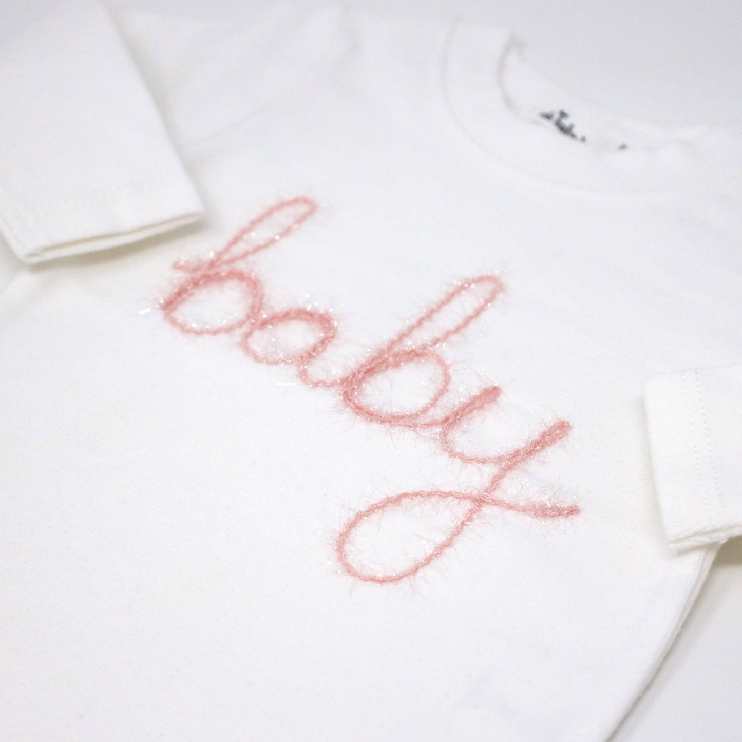 oh baby! - "baby" Pink Sparkle Embroidered 2PC Set
