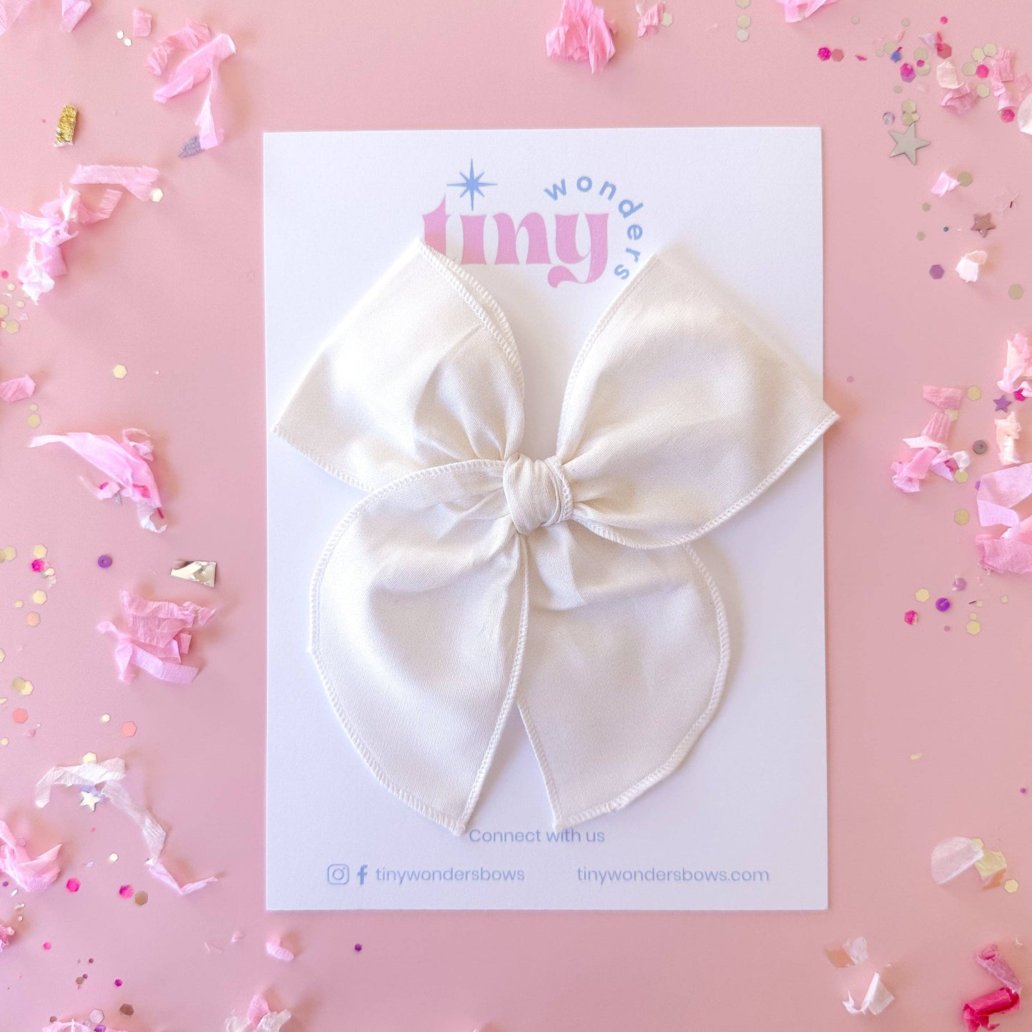 Tiny Wonders Bows - White