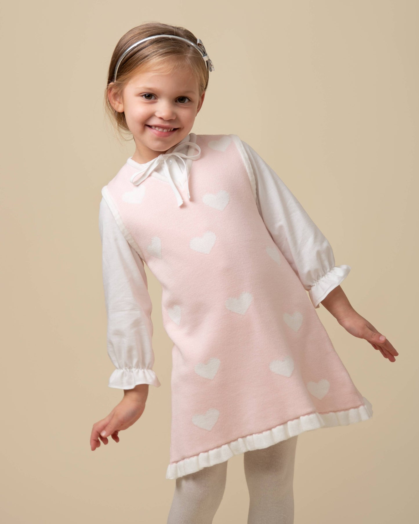 Knitted Heart Dress and Blouse