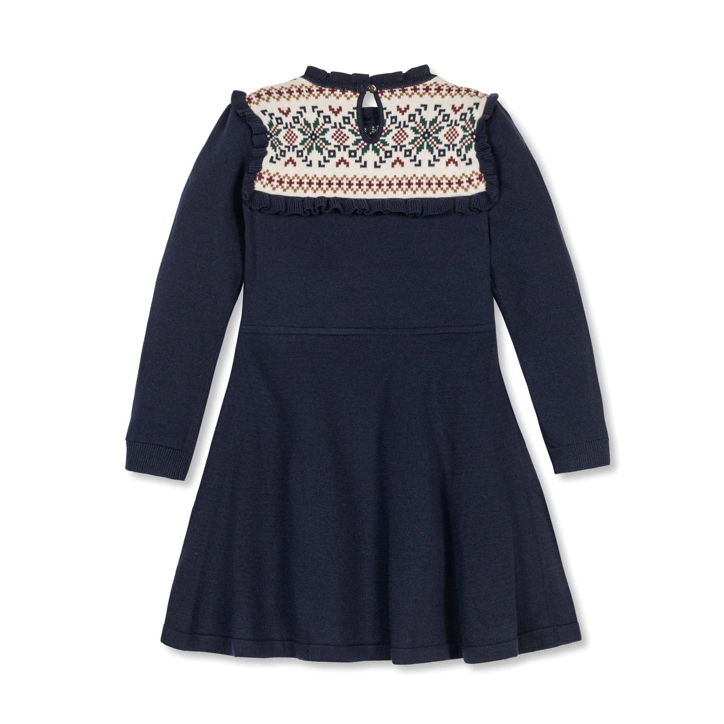 Hope and Henry - Organic Ruffle Collar Sweater Dress