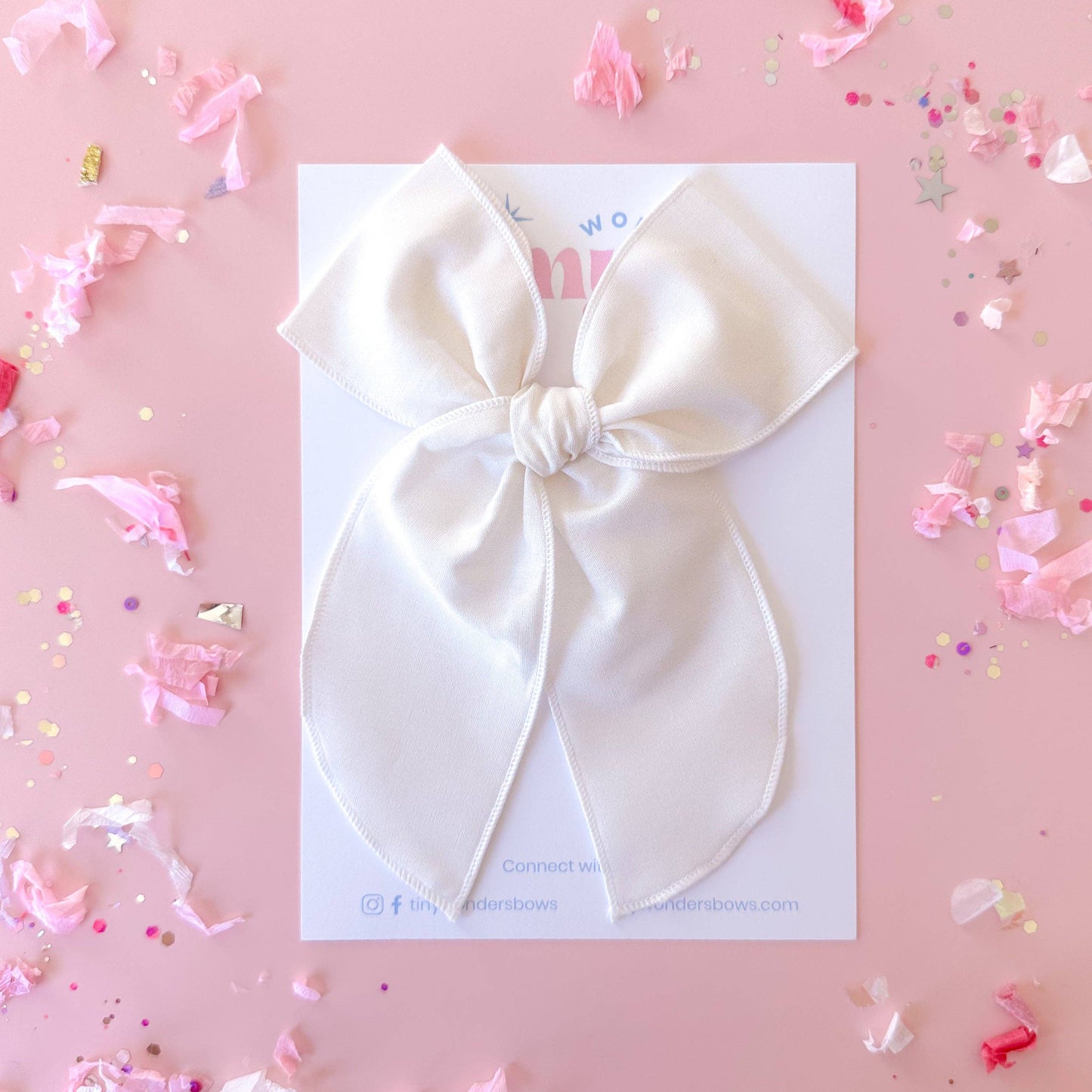 Tiny Wonders Bows - White