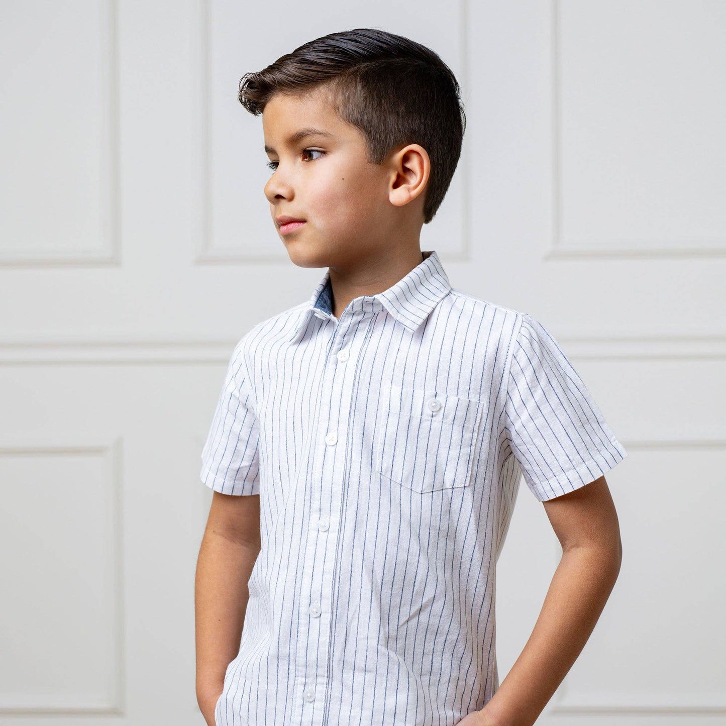 Linen Short Sleeve Button Down Shirt
