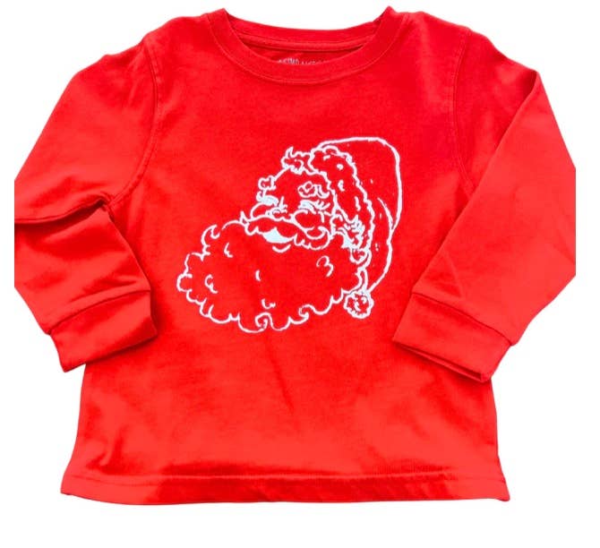 Mustard and Ketchup Kids - Long-Sleeve Red Santa T-Shirt