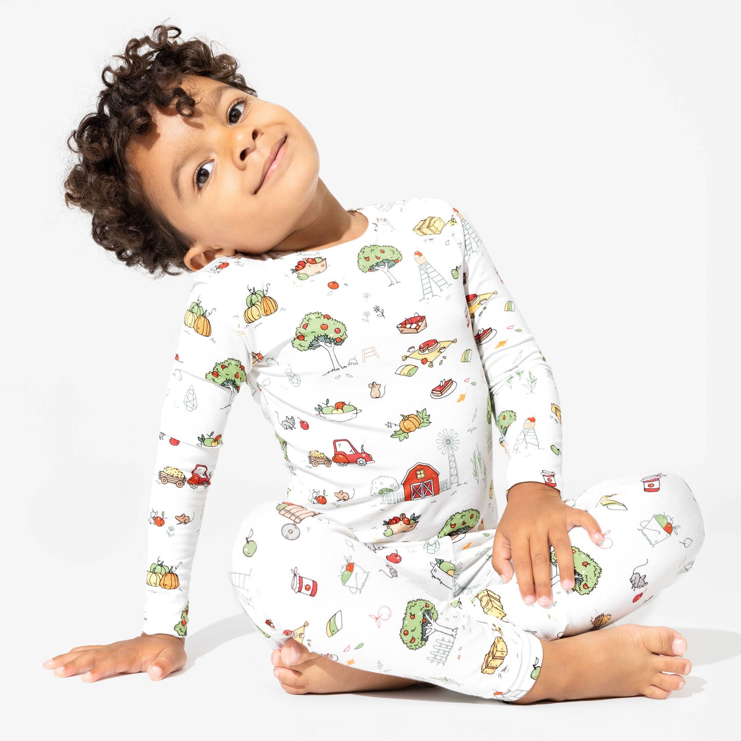 Bellabu Bear - Fall Vibes Bamboo Kids Pajamas
