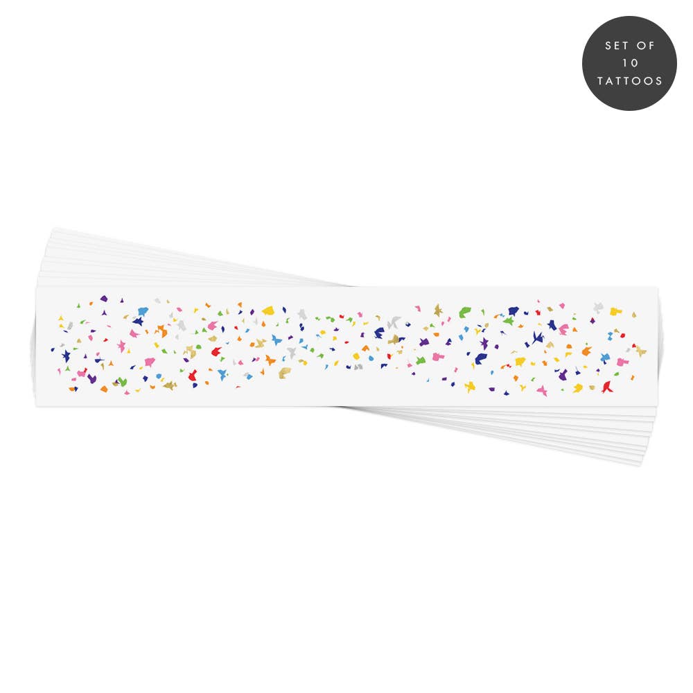 Flash Tattoos - Rainbow Confetti Temporary Tattoo