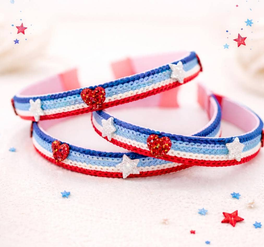 Cheeky Plum - Sequin Headband - Sparkle & Stripes