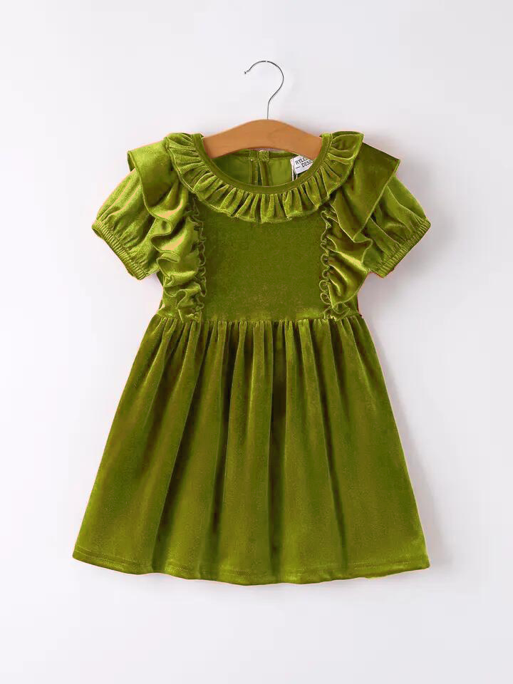 Rylee Faith Designs - Autumn Velvet Girls Dress