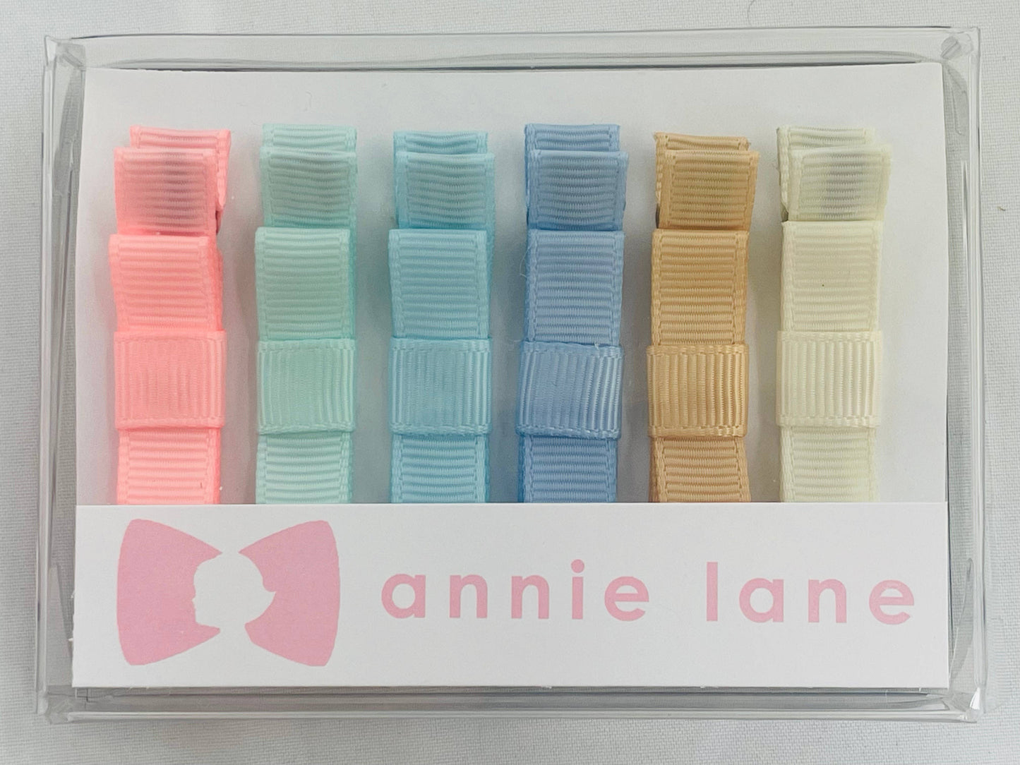 Box of 6 hair bows - solid #8