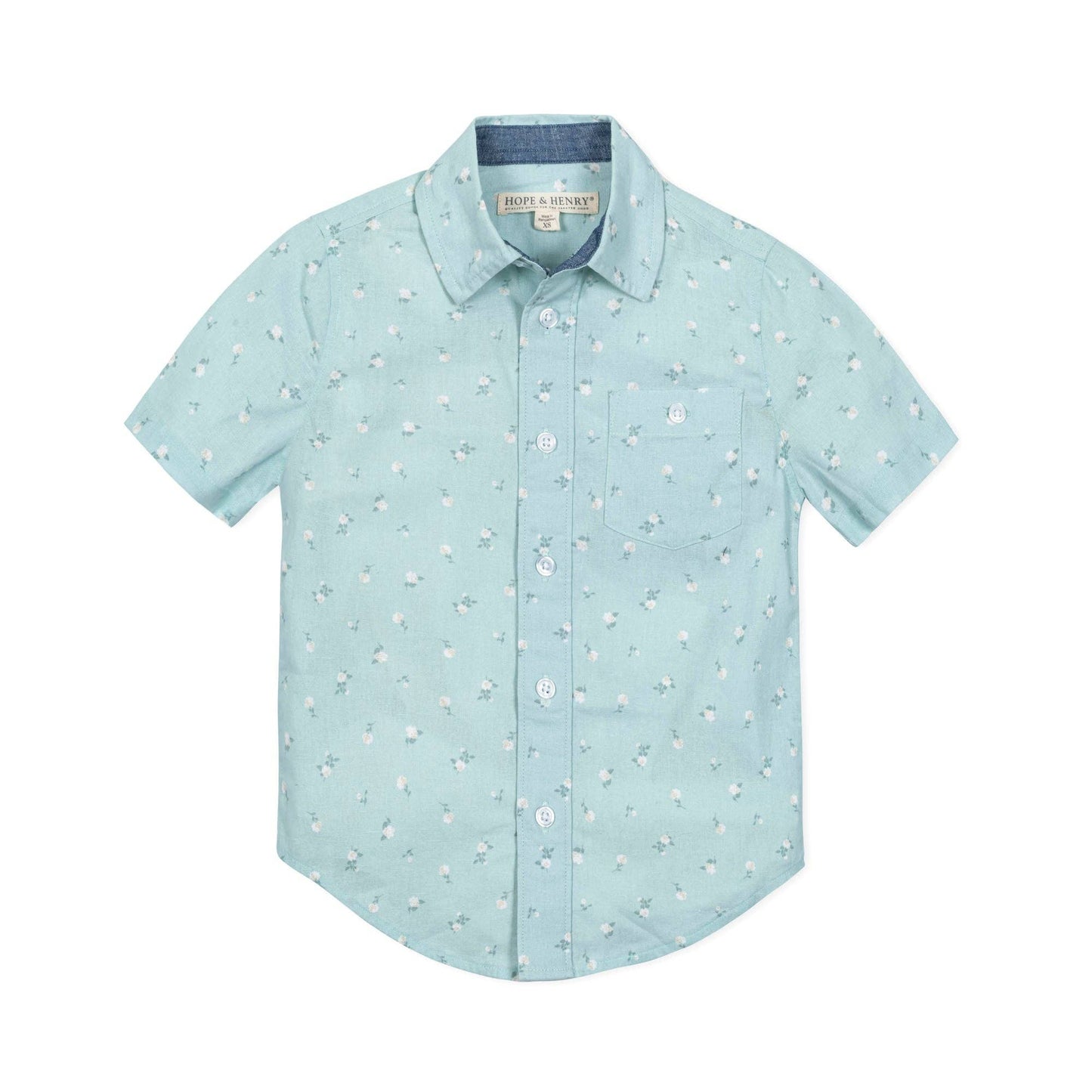 Linen Short Sleeve Button Down Shirt
