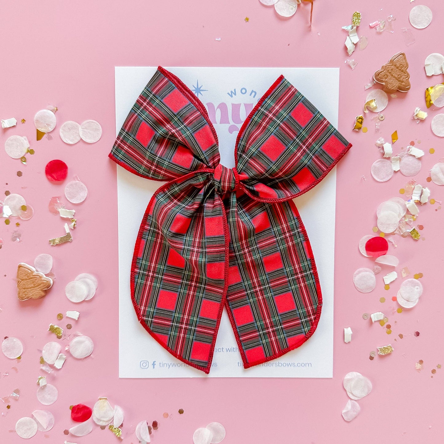 Tiny Wonders Bows - Christmas Plaid