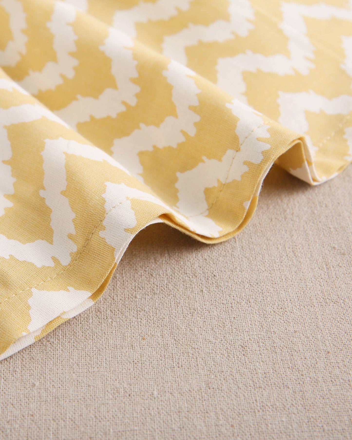 Dadati - Mustard and white zigzag baby dress with matching panties