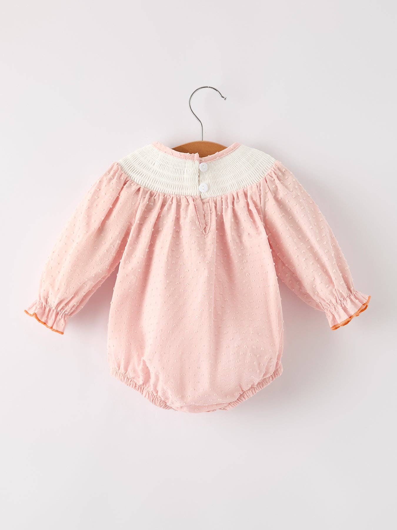 Rylee Faith Designs - Fall Thanksgiving Turkey Pumpkin Smock Baby Romper