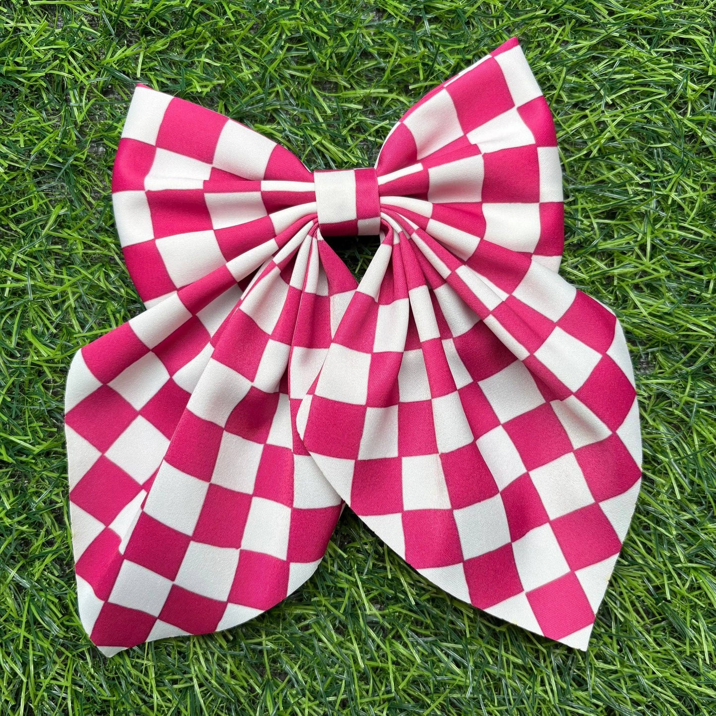 Checkered alligator clip coquette hair bows. 4pcs/$10.00