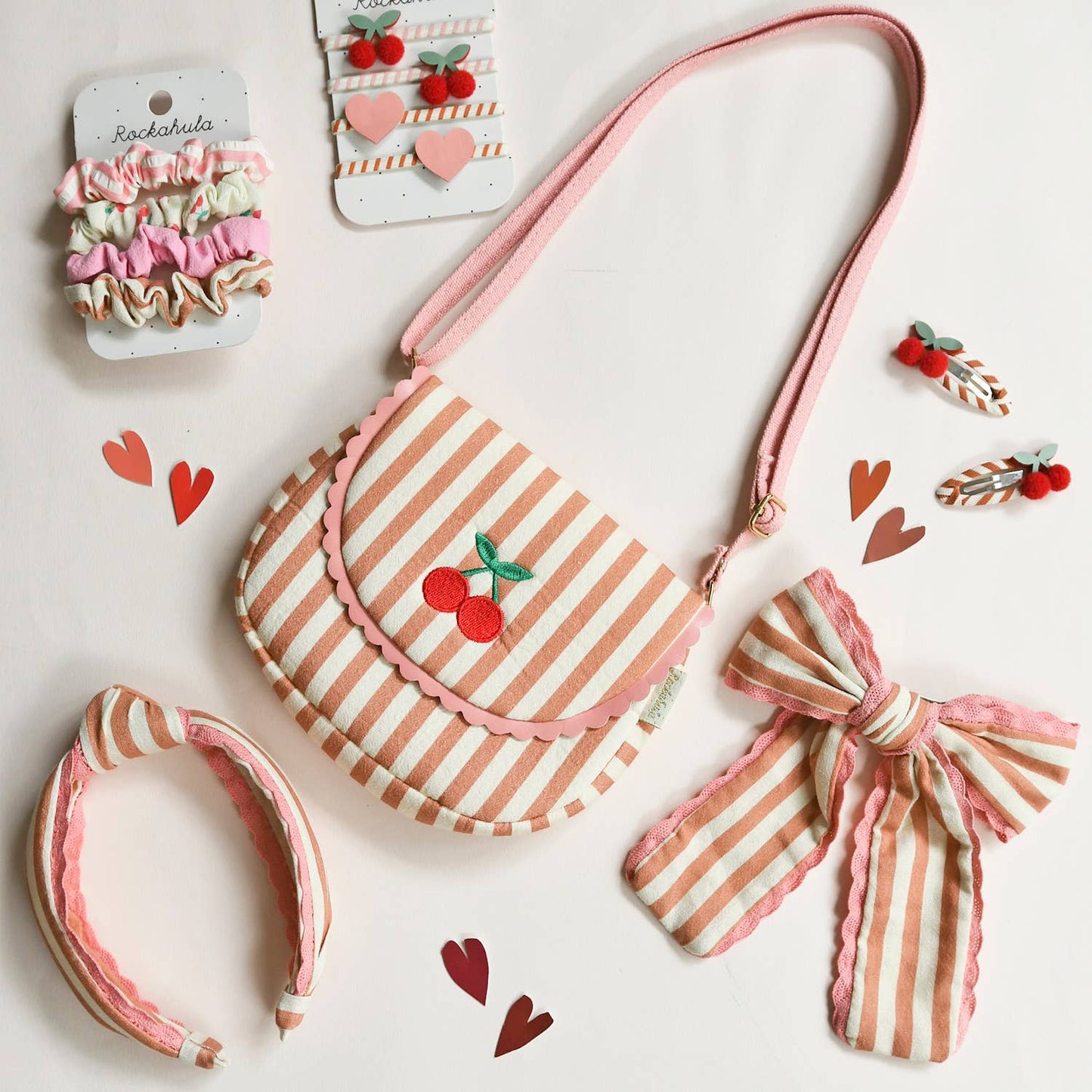 Rockahula Kids - Stripy Cherry Scallop Bag