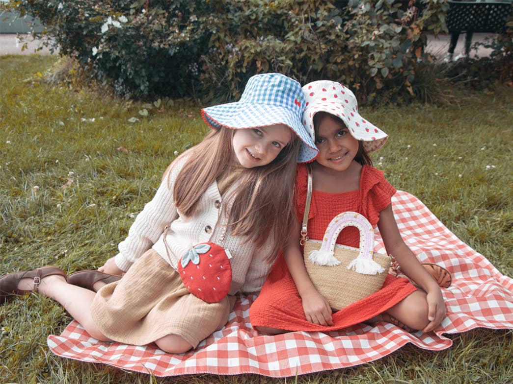 Rockahula Kids - Cherry Gingham Reversible Sun Hat 3-6 Years