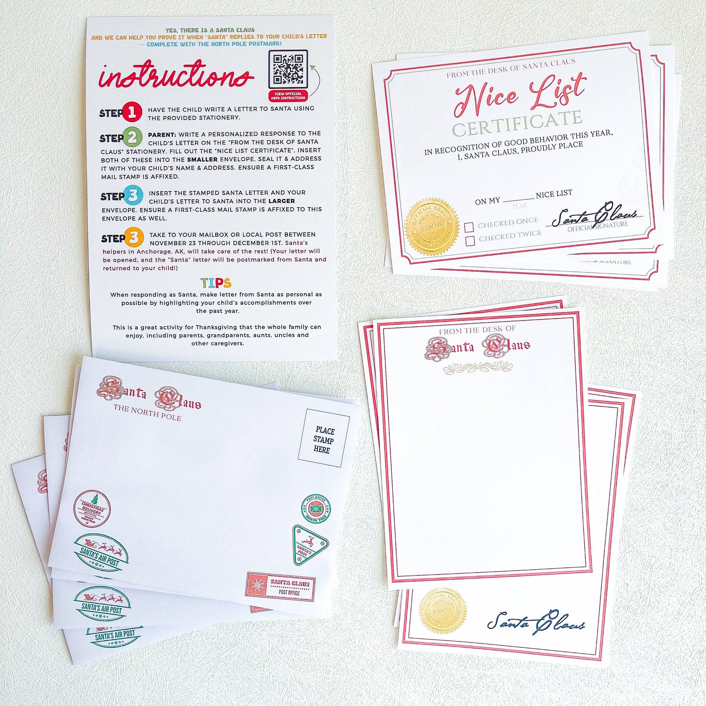 The Paxton Press - Santa Mail Kit - Christmas Writing Kit - 2024 Redesign