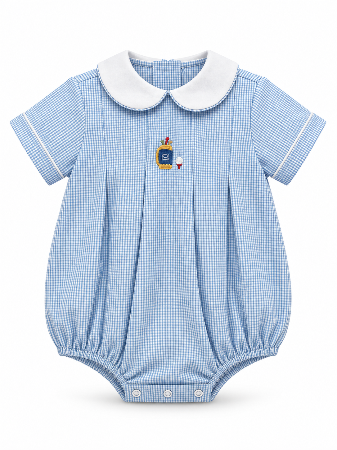 Blue check knit Boy's Short Bubble