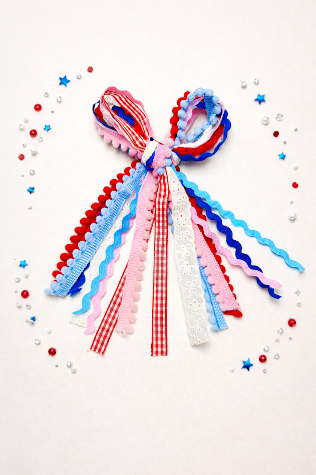 Cheeky Plum - Textured Hair Bow - Heart of America