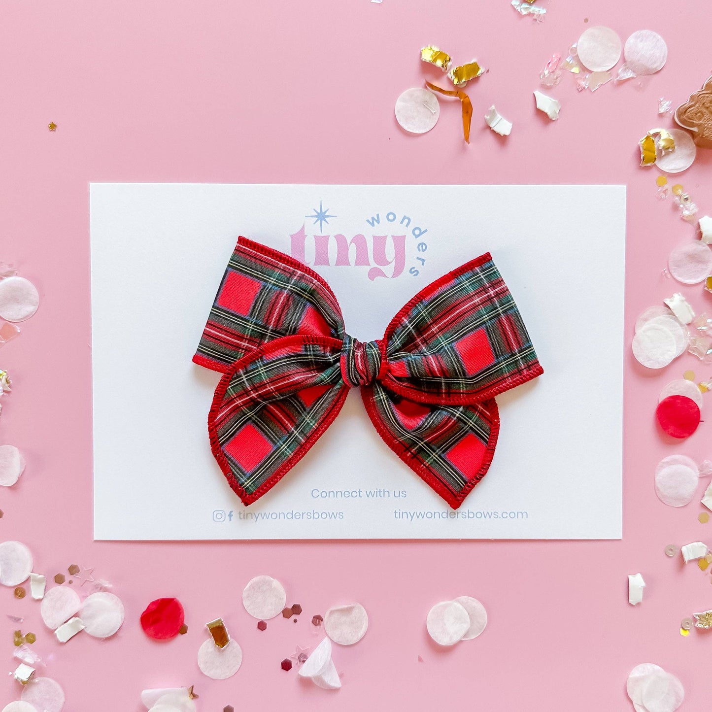 Tiny Wonders Bows - Christmas Plaid
