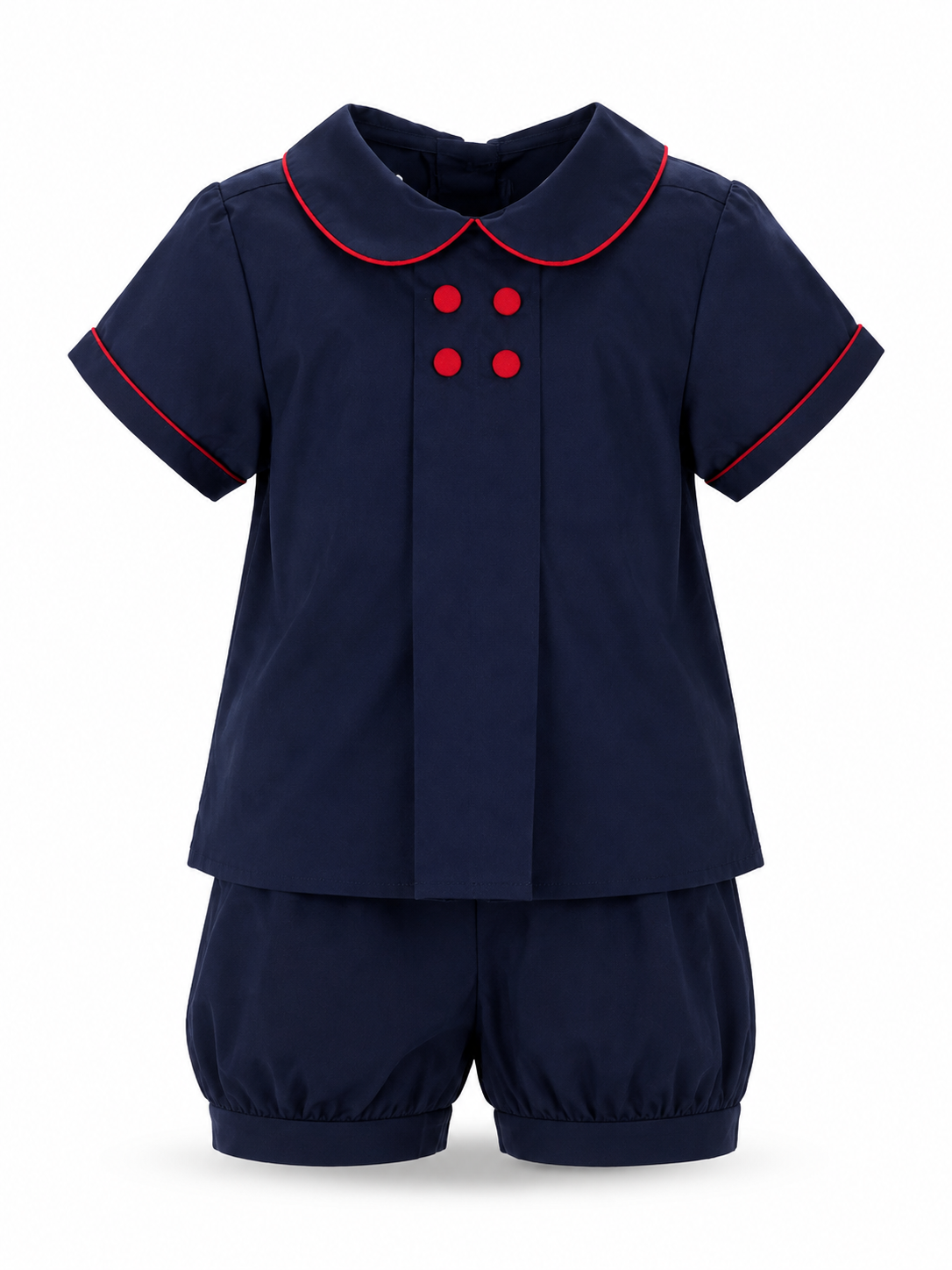 Navy/Red Scholar Short Set