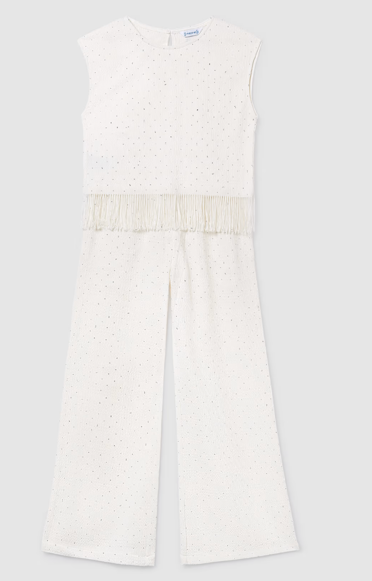 Girl Pants and Fringe Top Set- Mayoral