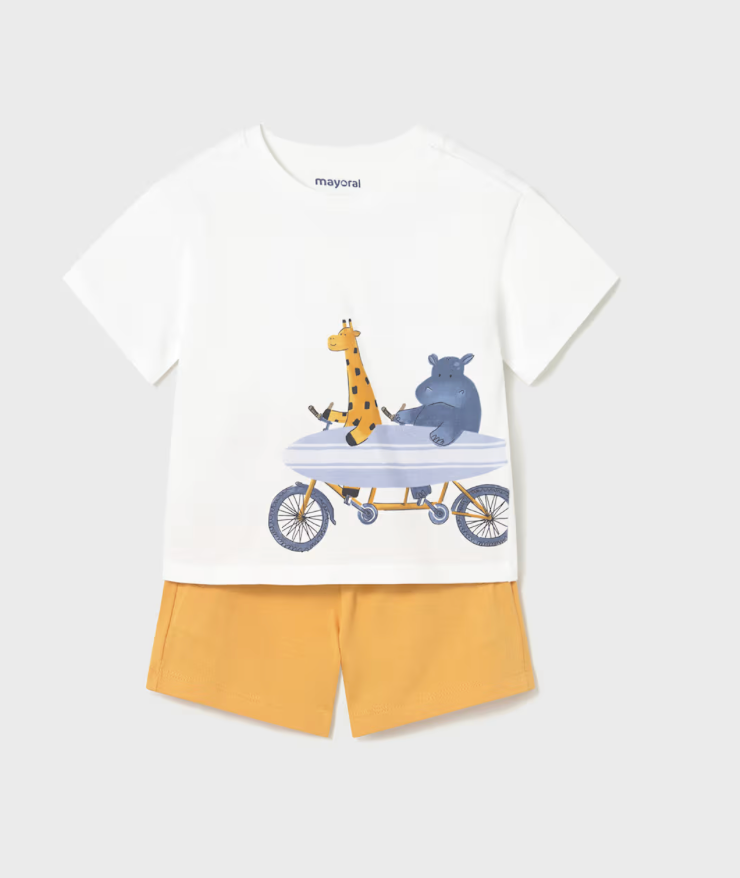 Baby Knit Shorts and T-Shirt 2-Piece Set- Mayoral