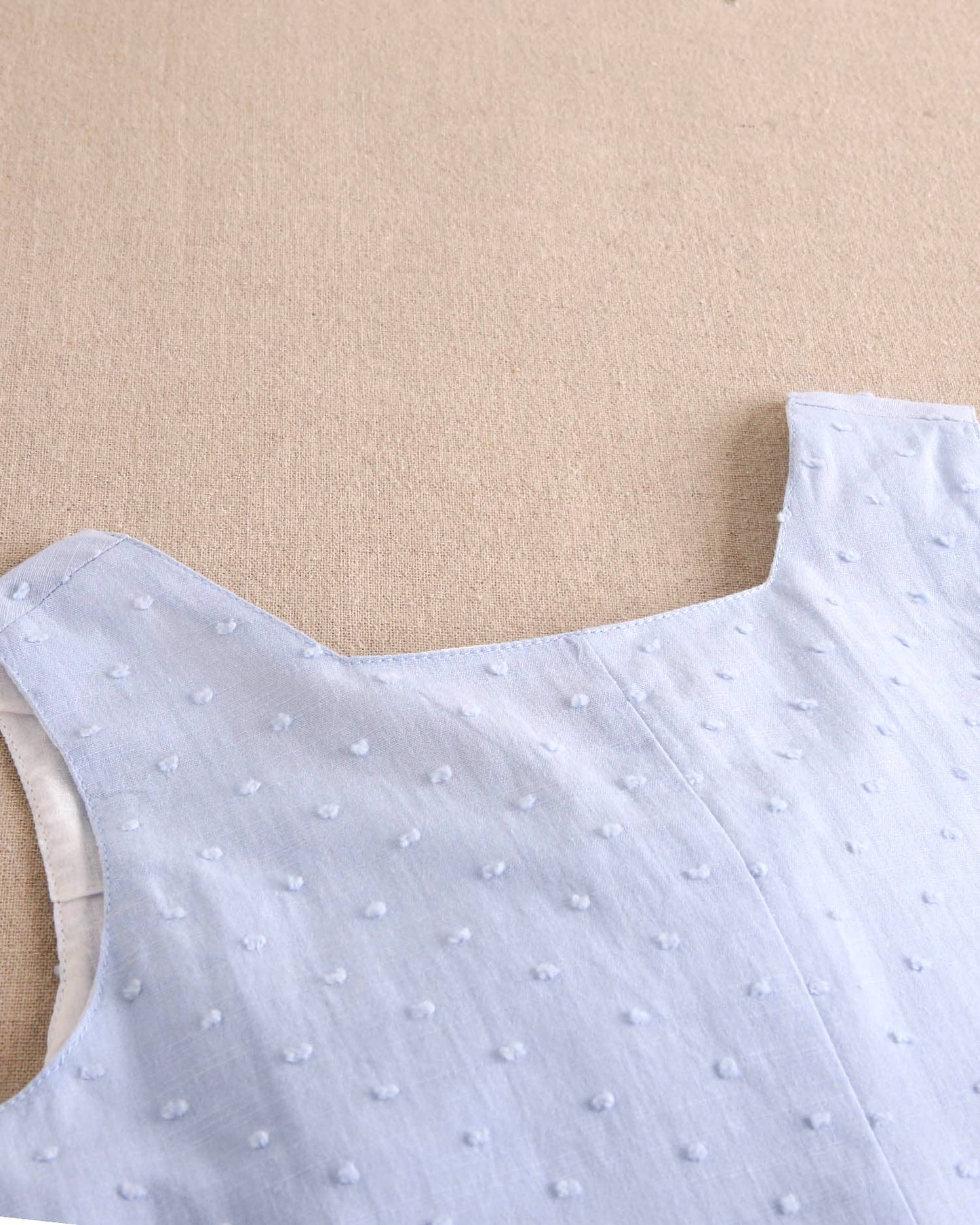 Dadati - Blue plumeti girl's romper with maxi bow