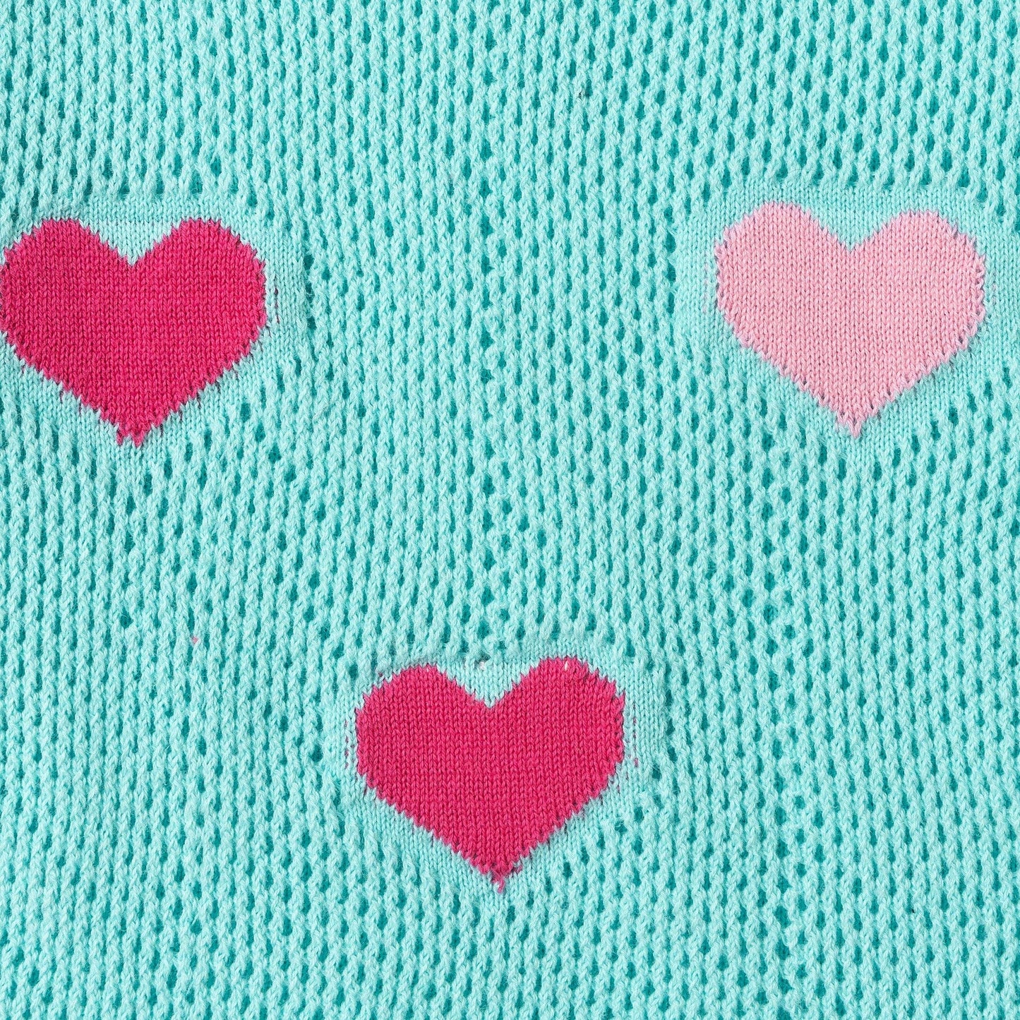Andy & Evan - Girls Heart Crochet Set | Aqua Hearts