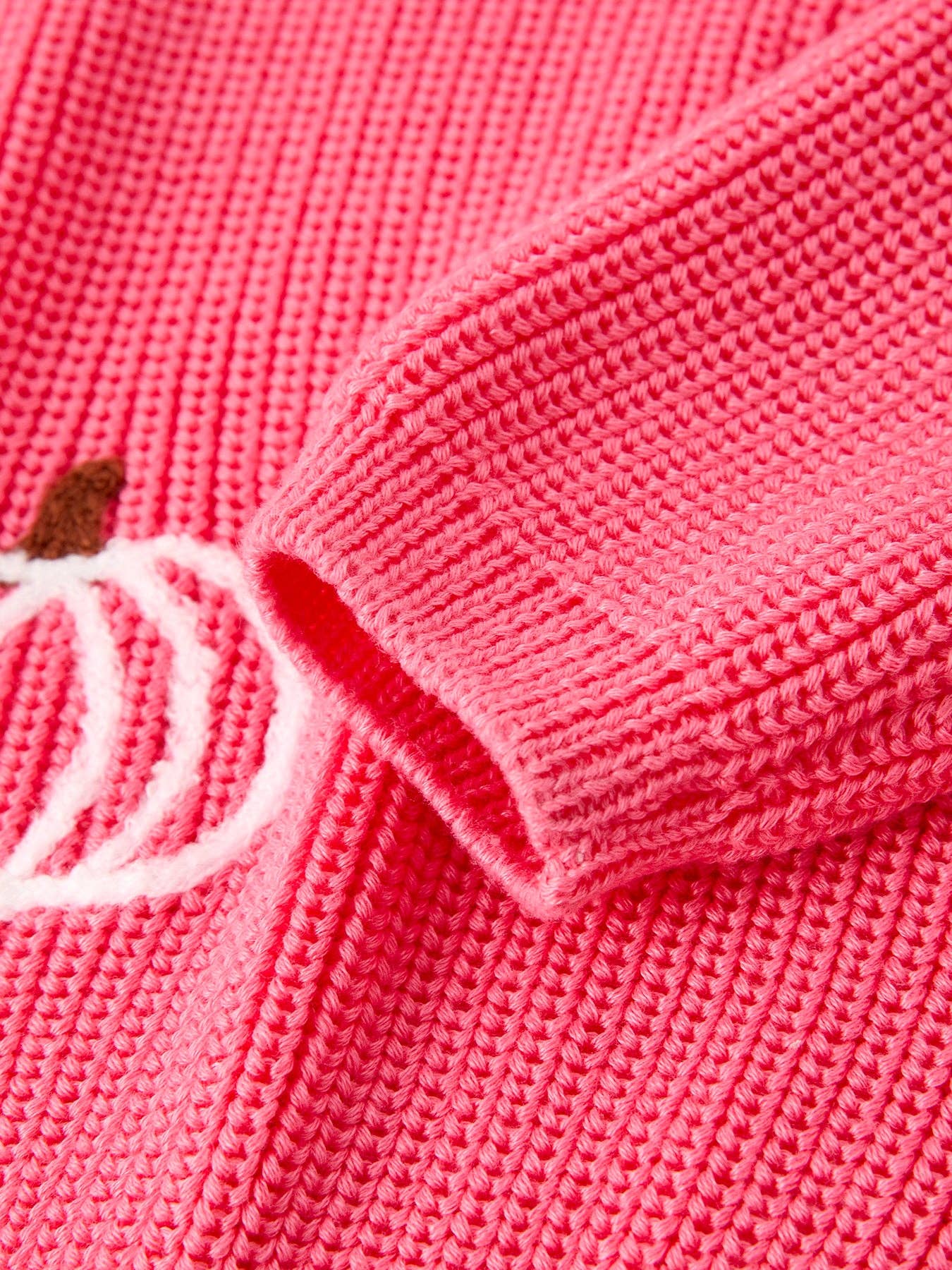 Rylee Faith Designs - (Pre-order)Fall Girls Thanksgiving Halloween Pumpkin Pink Pullover Sweater