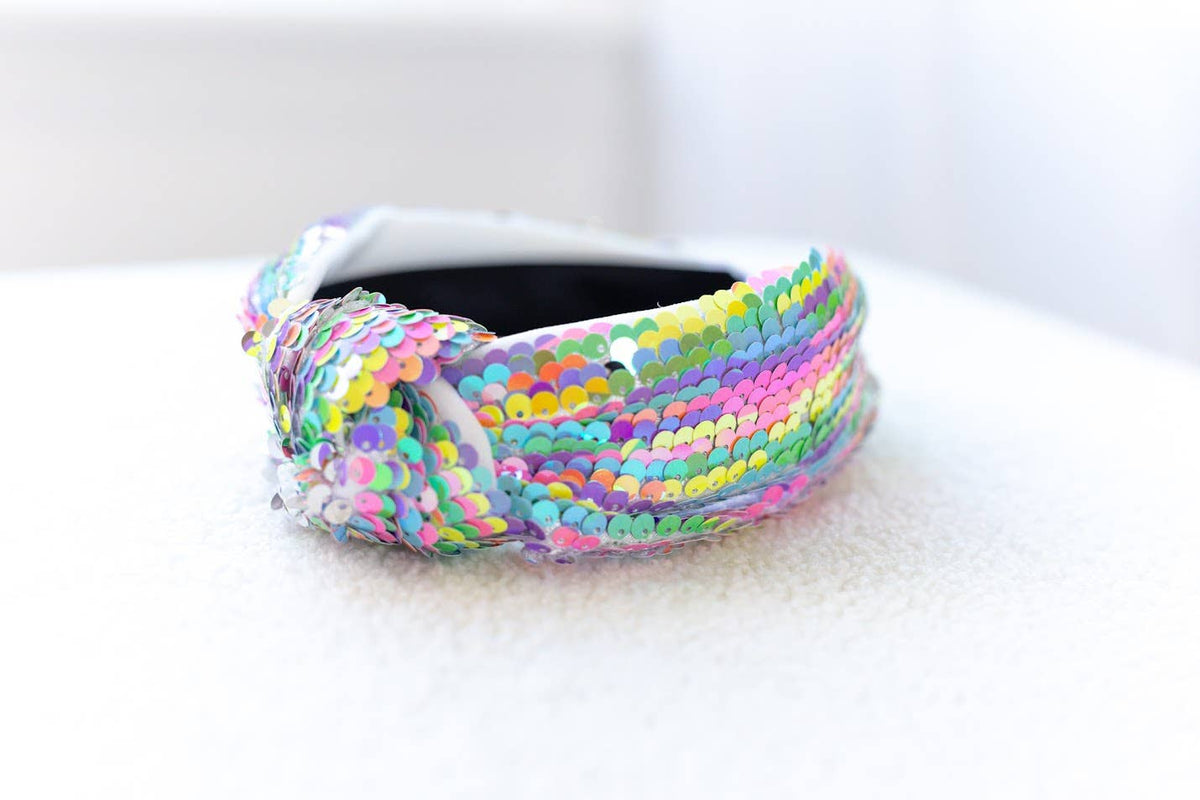 Cheeky Plum - Sequin Headband - Colorful Cascade