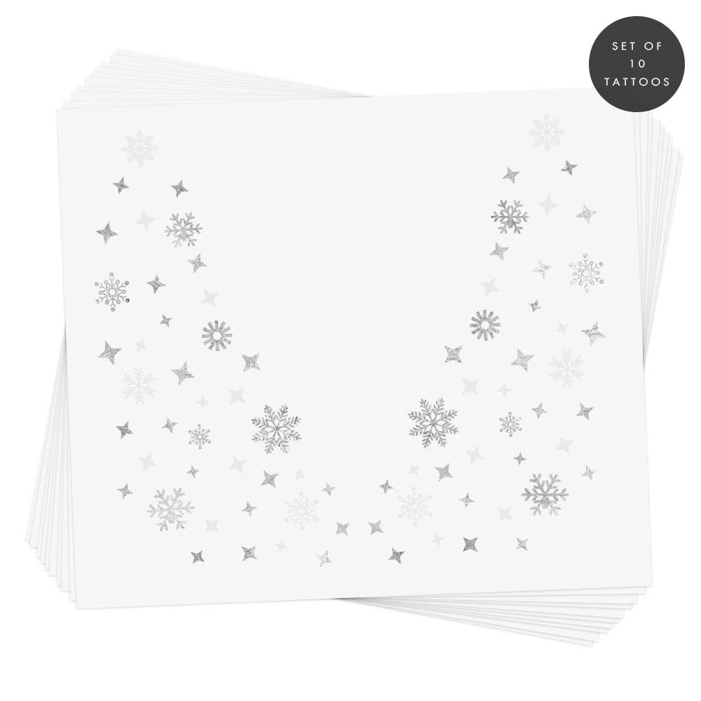 Flash Tattoos - Snowflake Eye Jewel Temporary Tattoo