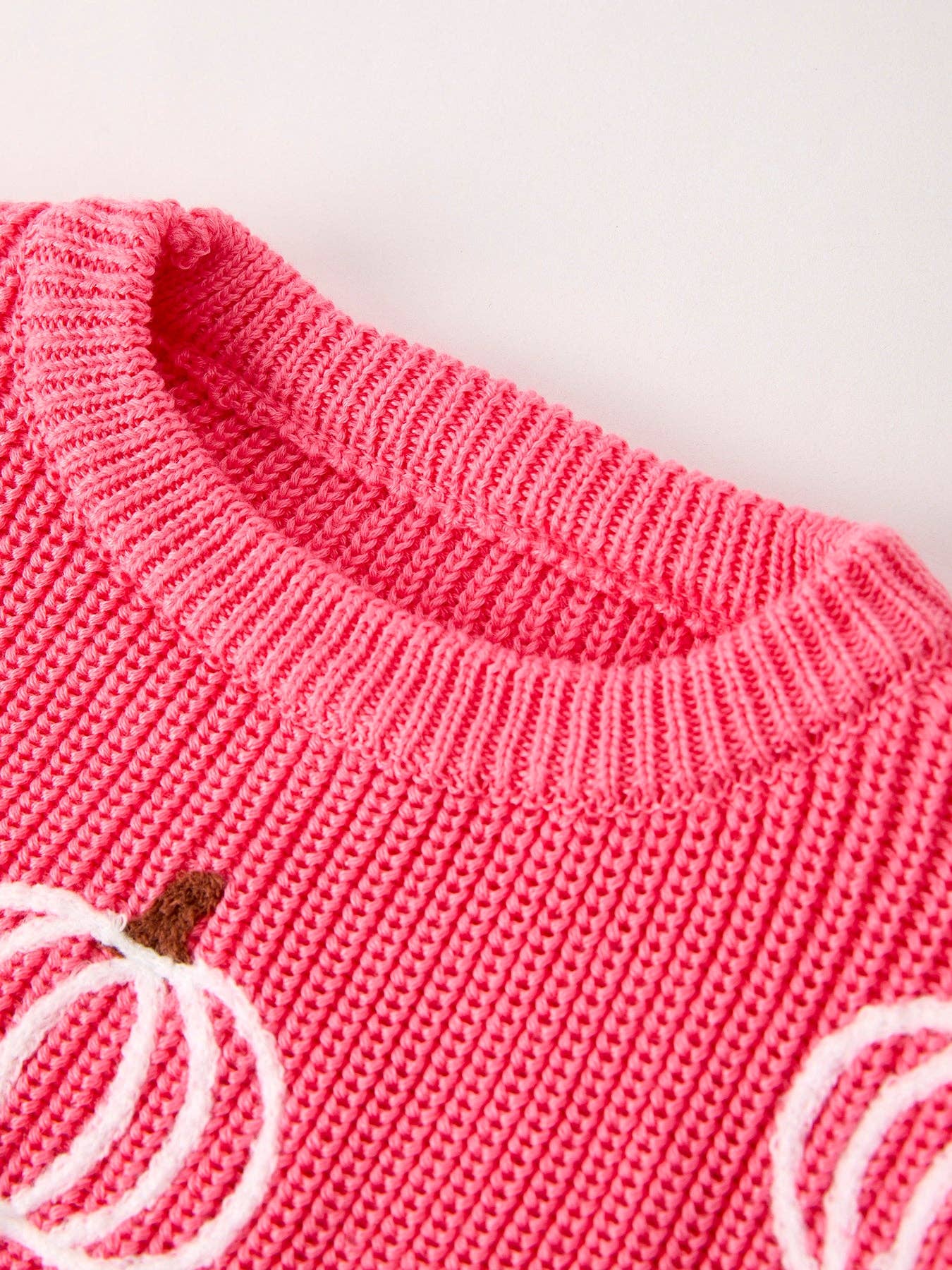 Rylee Faith Designs - (Pre-order)Fall Girls Thanksgiving Halloween Pumpkin Pink Pullover Sweater