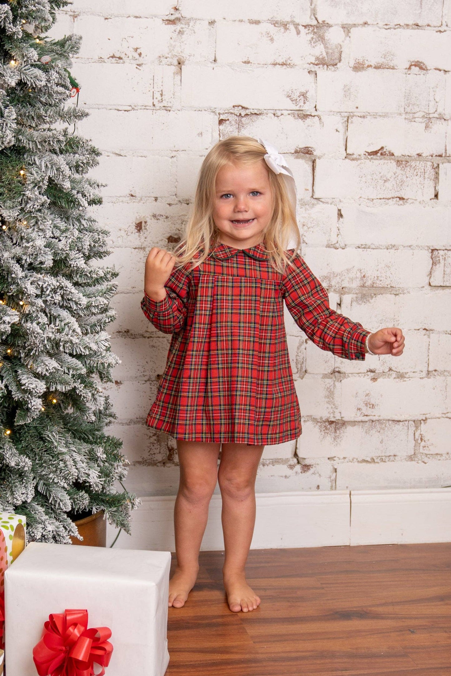 The Oaks Apparel Company - Ava Red Tartan Bloomer Set