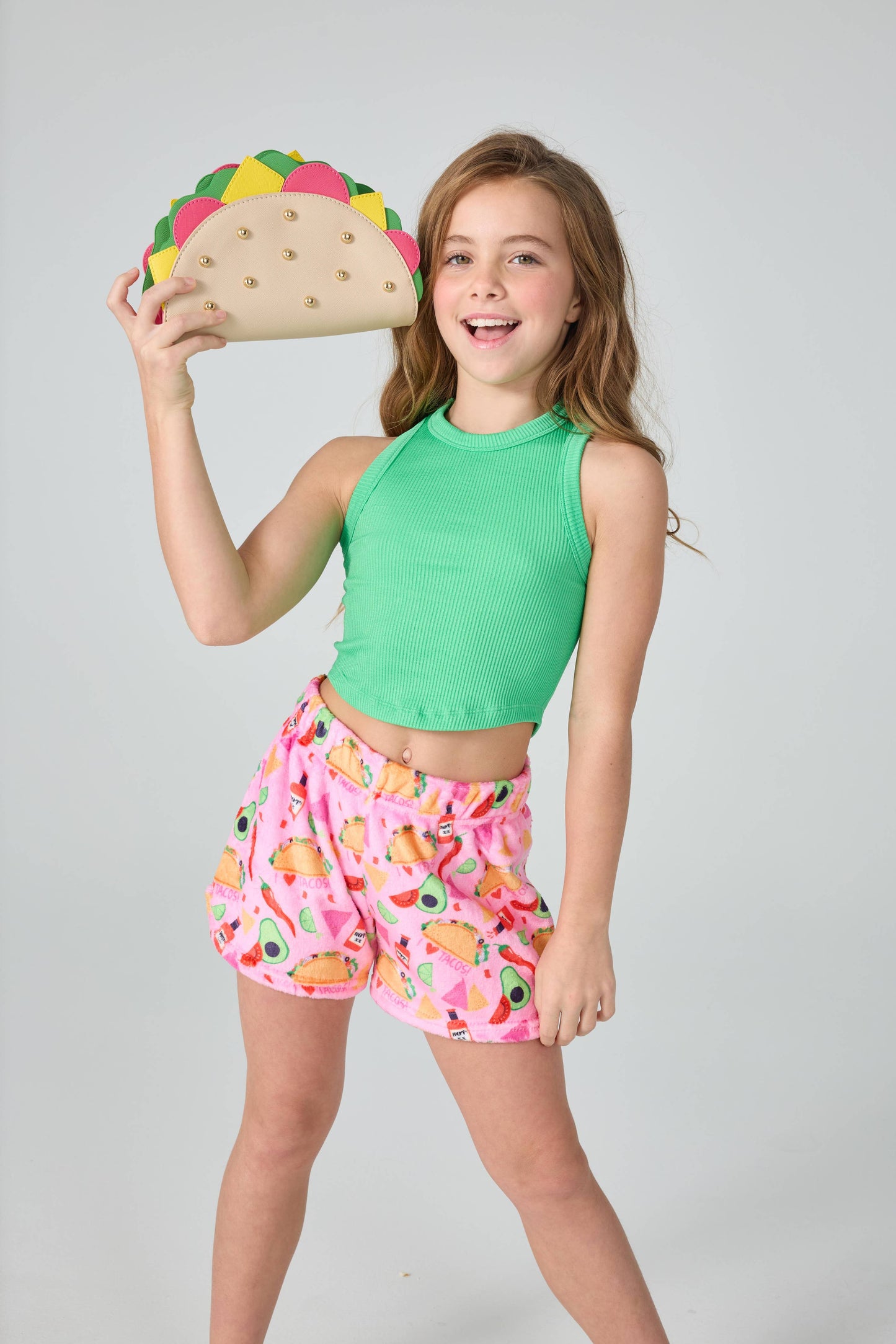 Iscream - APPLE GREEN CROPPED RACER BACK TOP (SM/ MED (7-10))