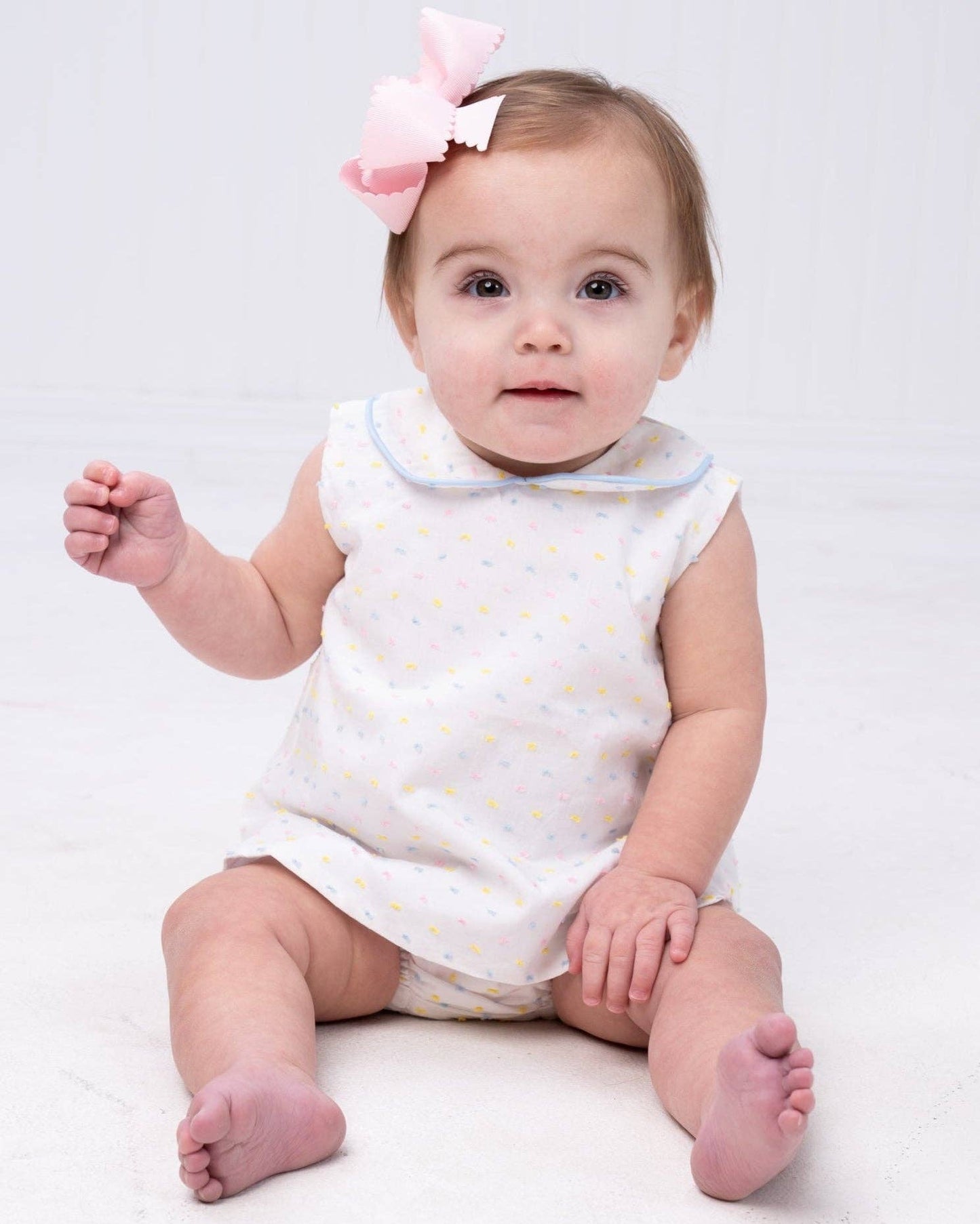 The Oaks Apparel Company - Raleigh Pastel Swiss Dot Diaper Set