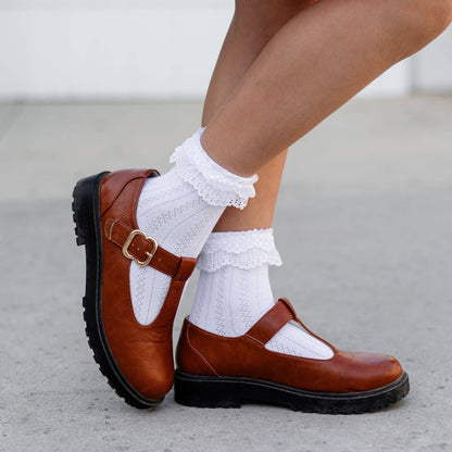 Little Stocking Co. - Lace Bobby Socks - White