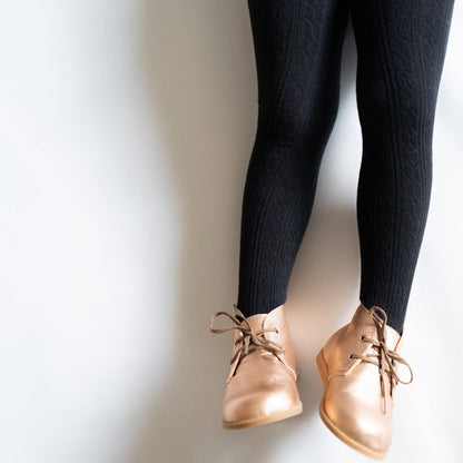 Little Stocking Co. - Black Cable Knit Tights