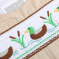 Lil Cactus - Light Brown Mallard Smocked Overalls