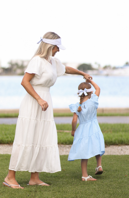 Bits & Bows - Patriotic Hearts Bow Visor (Youth/Junior)