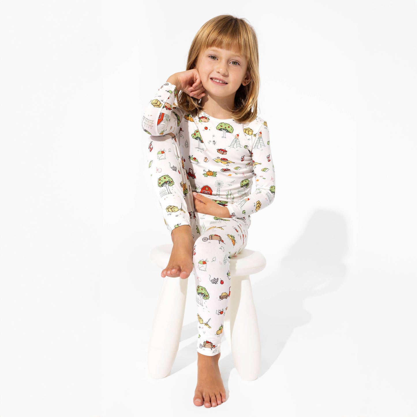 Bellabu Bear - Fall Vibes Bamboo Kids Pajamas
