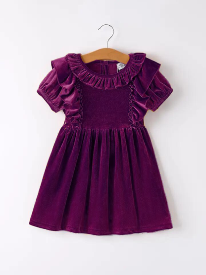 Rylee Faith Designs - Autumn Velvet Girls Dress