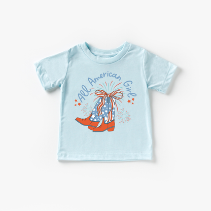 Benny & Ray Apparel - All American Girl Cowboy Boots 4th of July Shirt