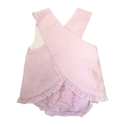 Petit Ami & Zubels - Bee Applique Popover Top & Bloomer Set