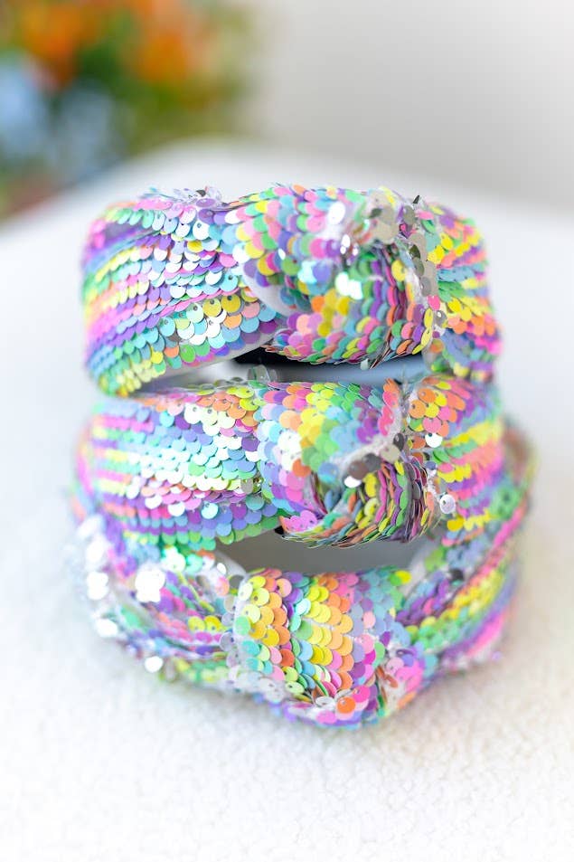 Cheeky Plum - Sequin Headband - Colorful Cascade
