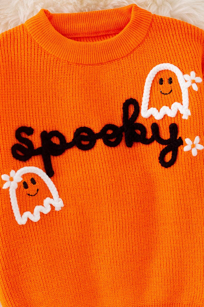 Kids Charm Online - Spooky knit girls sweater with pearl beads. (Available in 3 colors!)